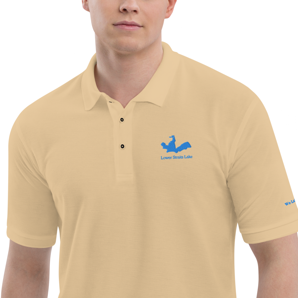 Lower Straits Lake Men's Premium Embroidered Polo