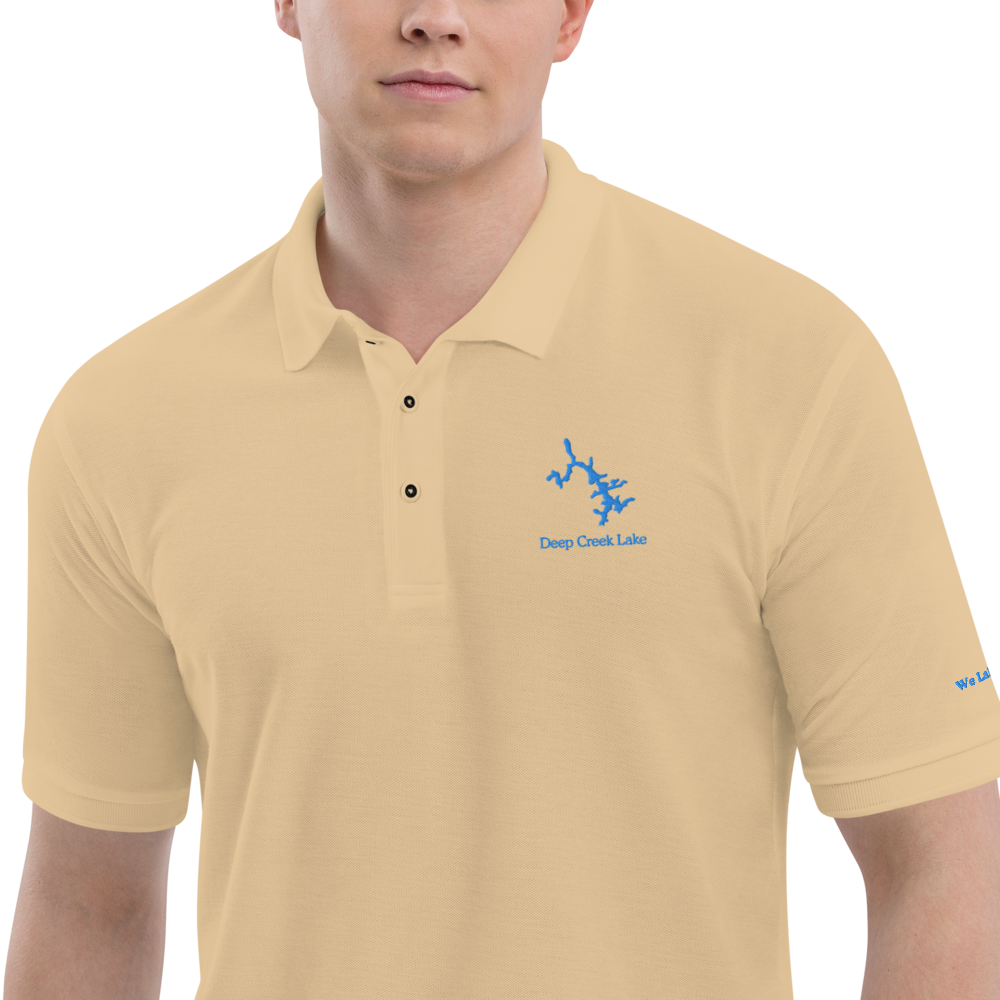 Deep Creek Lake Men's Premium Embroidered Polo