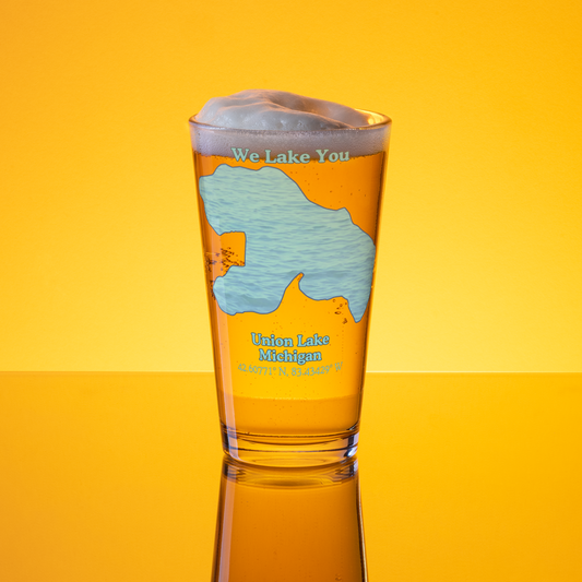 16 oz Pint Glass with Union Lake