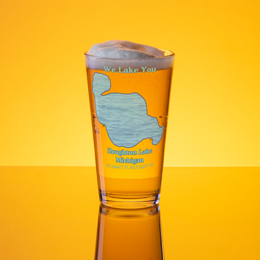 Houghton Lake 16 oz Pint Glass