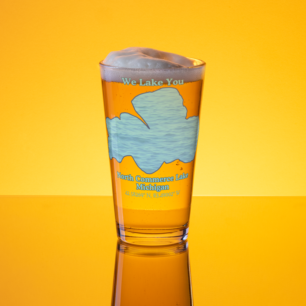 North Commerce Lake 16 oz Pint Glass