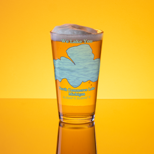 North Commerce Lake 16 oz Pint Glass