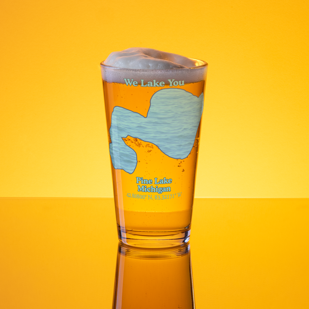 Pine Lake 16 oz Pint Glass