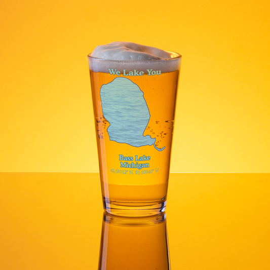 Bass Lake 16 oz Pint Glass