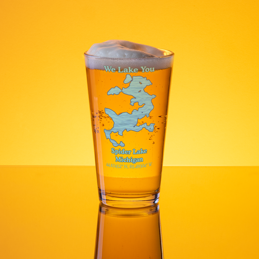 Spider Lake 16 oz Pint Glass