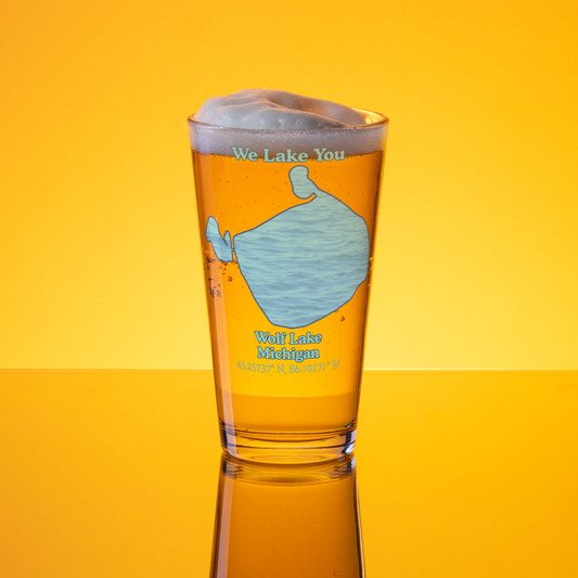 Wolf Lake 16 oz Pint Glass