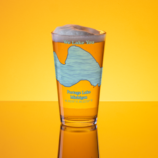 Portage Lake 16 oz Pint Glass