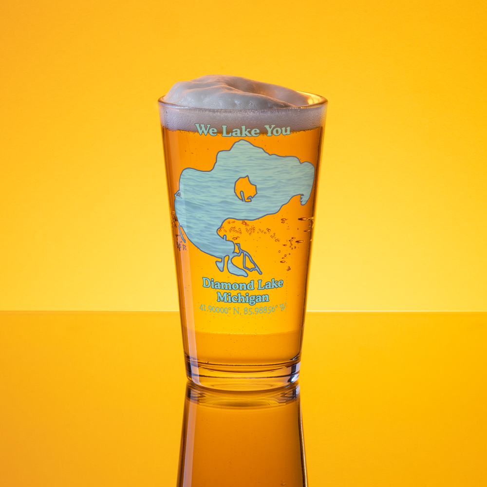 Diamond Lake 16 oz Pint Glass