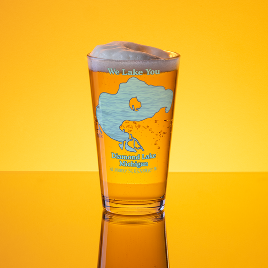 Diamond Lake 16 oz Pint Glass