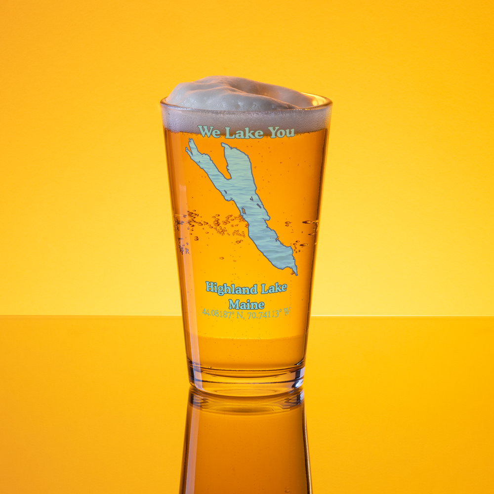 Highland Lake 16 oz Pint Glass