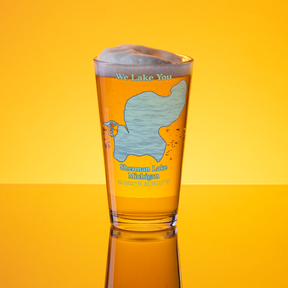 Sherman Lake 16 oz Pint Glass