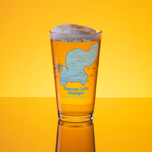 Sherman Lake 16 oz Pint Glass