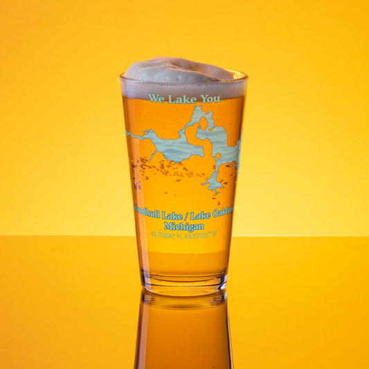 Woodhull Lake / Lake Oakland 16 oz Pint Glass
