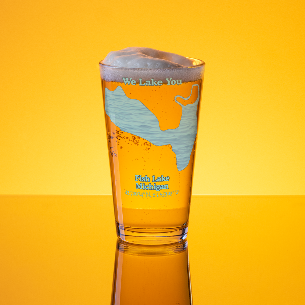 Fish Lake 16 oz Pint Glass