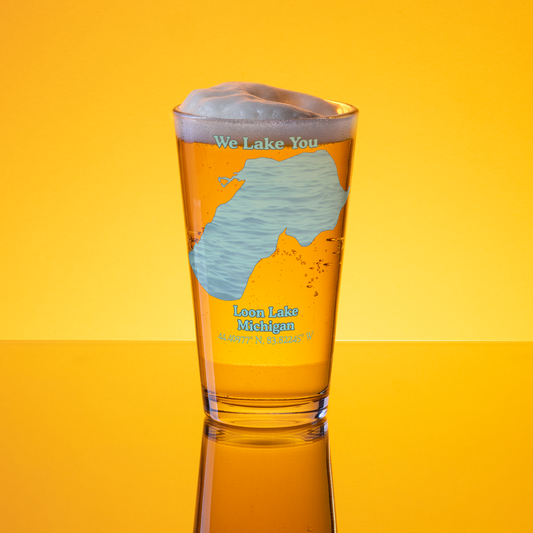 Loon Lake 16 oz Pint Glass