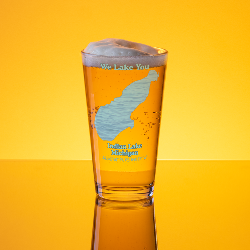 Indian Lake 16 oz Pint Glass