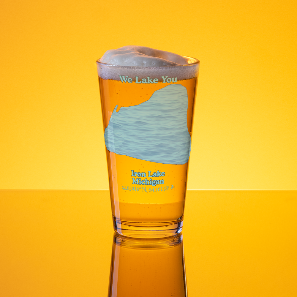 Iron Lake 16 oz Pint Glass
