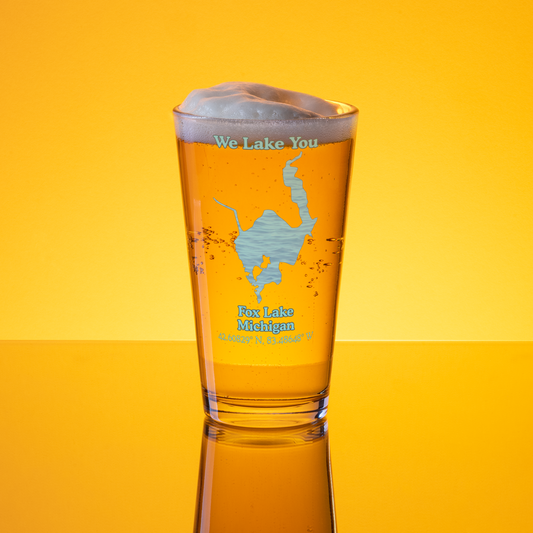 Fox Lake 16 oz Pint Glass
