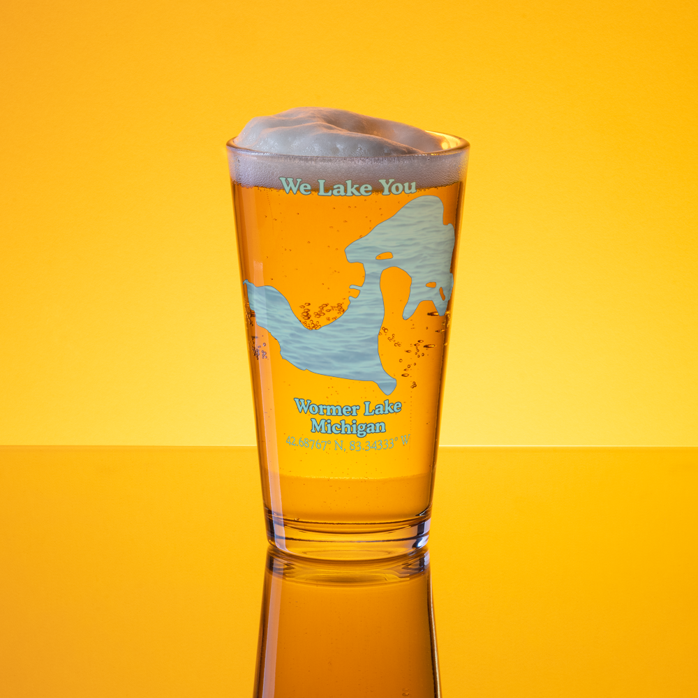 Wormer Lake 16 oz Pint Glass
