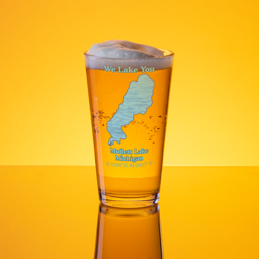 Mullett Lake 16 oz Pint Glass
