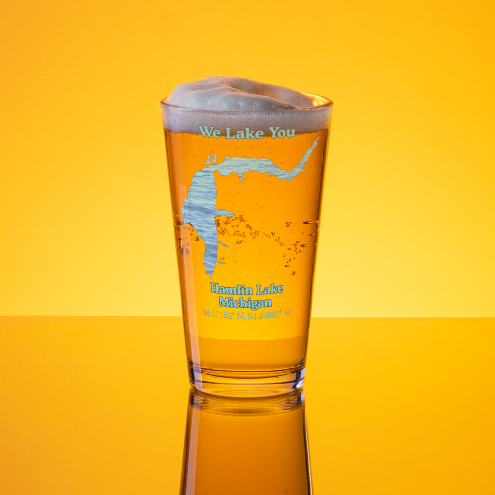 Hamlin Lake 16 oz Pint Glass