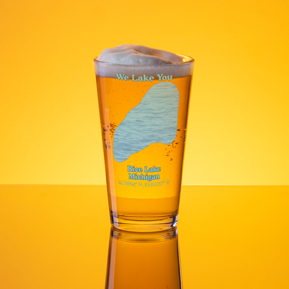 Rice Lake 16 oz Pint Glass