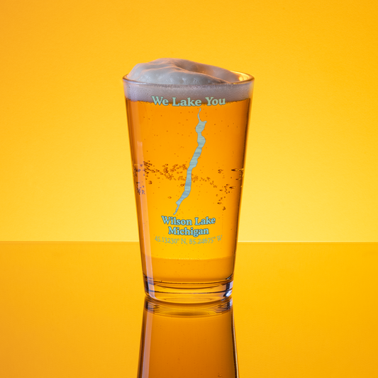 Wilson Lake 16 oz Pint Glass