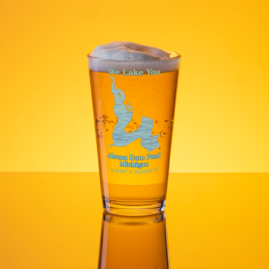 Alcona Dam Pond 16 oz Pint Glass