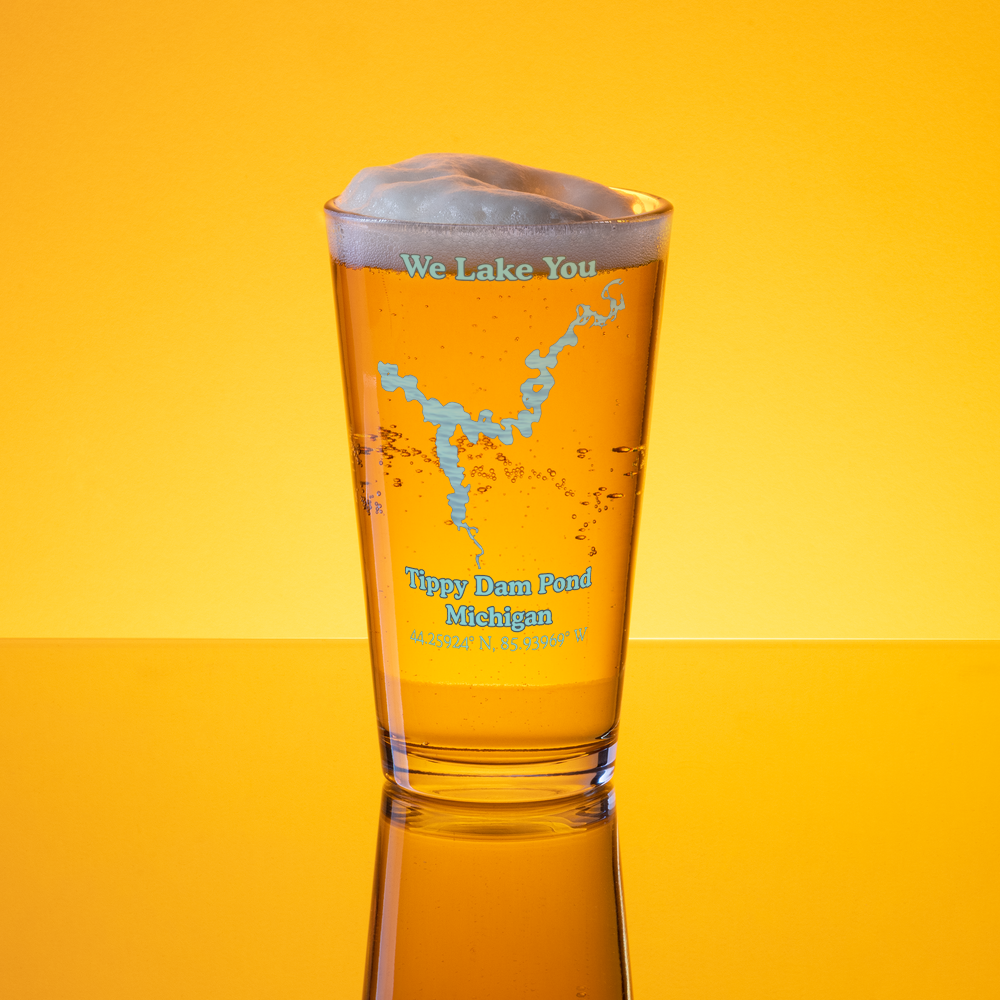 Tippy Dam Pond 16 oz Pint Glass