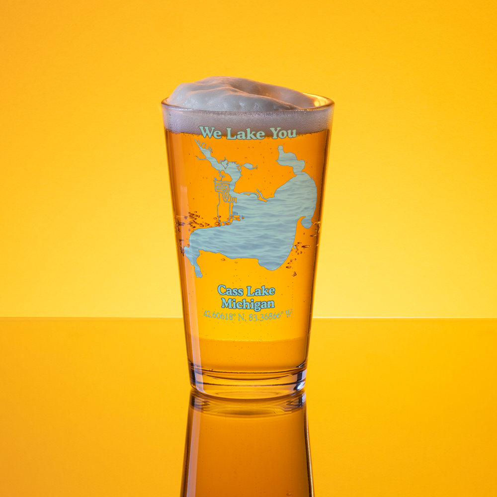 Cass Lake  16 oz Pint Glass