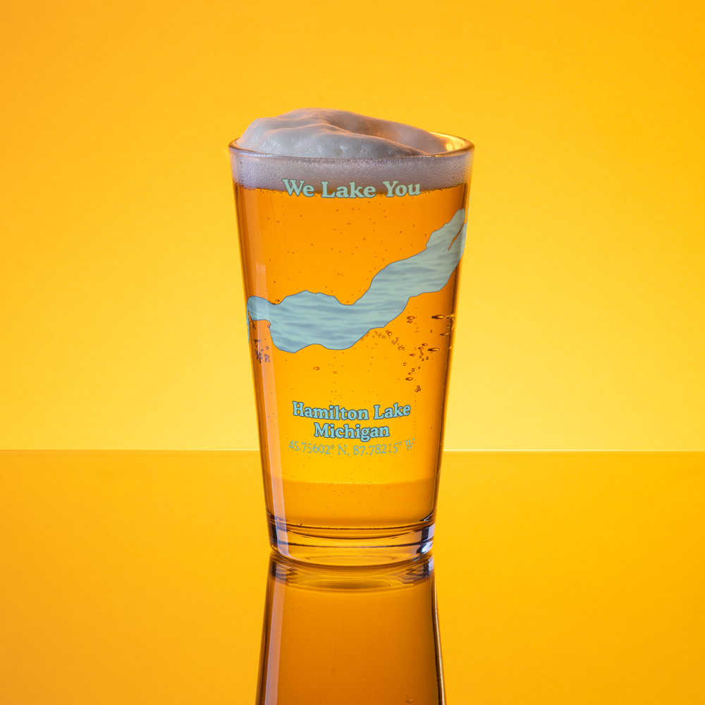 Hamilton Lake 16 oz Pint Glass