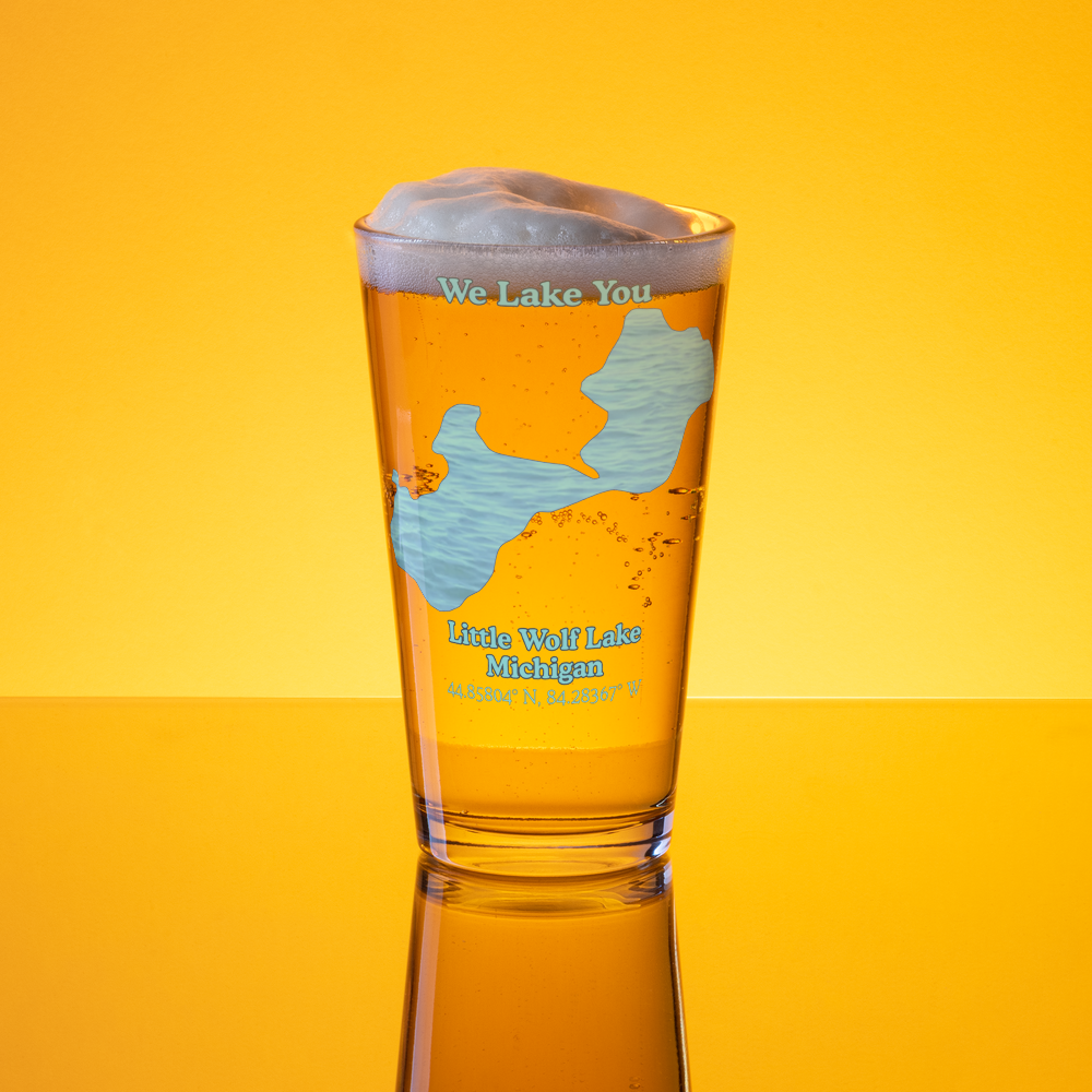 Little Wolf Lake 16 oz Pint Glass