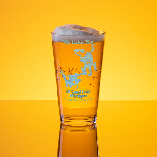 Hi-Land Lake 16 oz Pint Glass