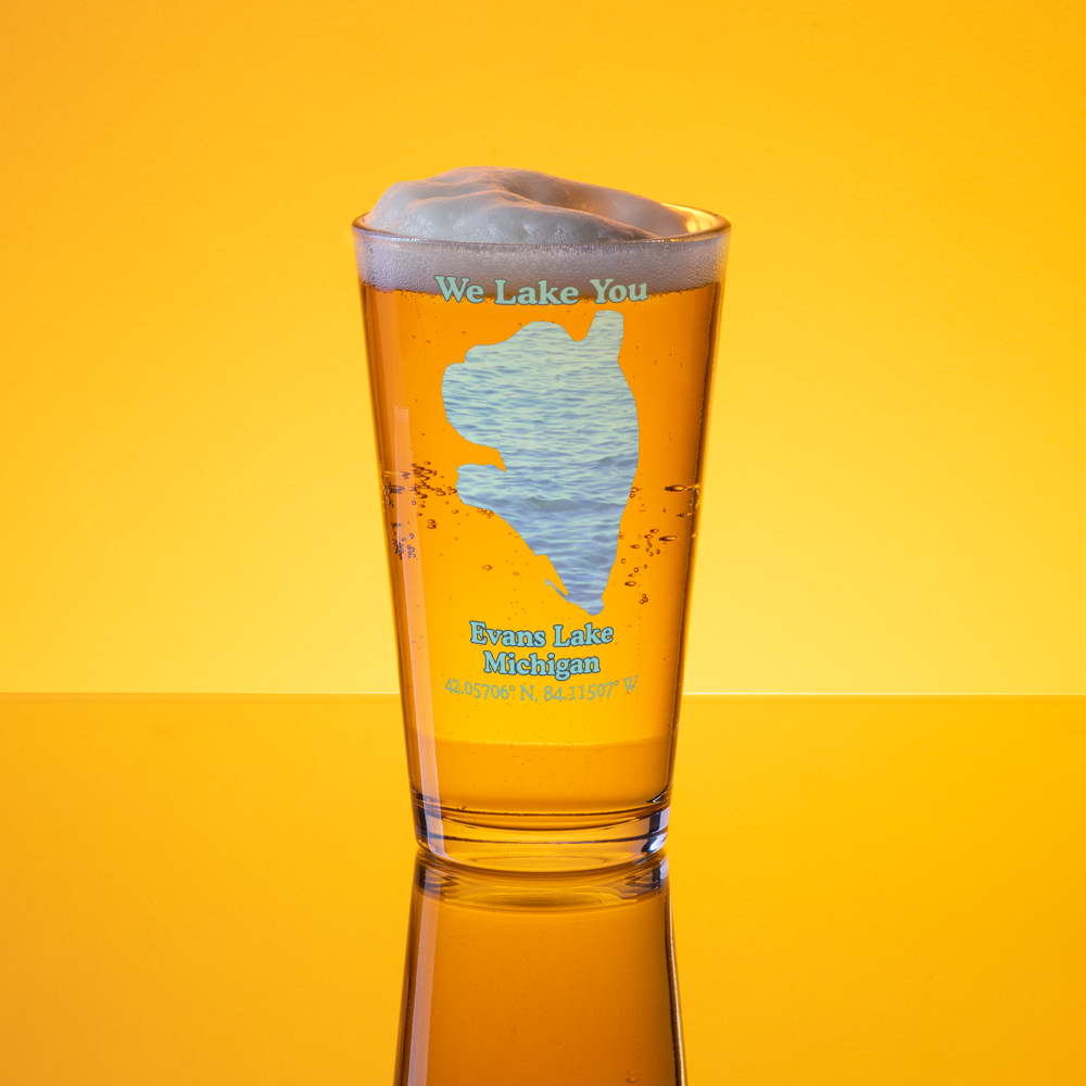 Evans Lake 16 oz Pint Glass
