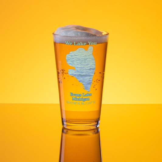 Evans Lake 16 oz Pint Glass