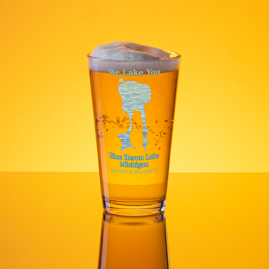 Blue Heron Lake 16 oz Pint Glass