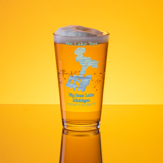 Big Bass Lake 16 oz Pint Glass