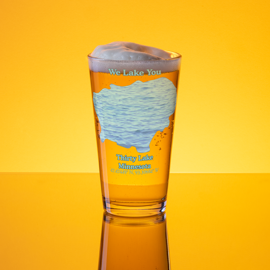 Thirty Lake 16 oz Pint Glass