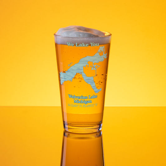 Wolverine Lake 16 oz Pint Glass