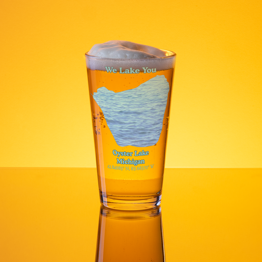 Oyster Lake 16 oz Pint Glass