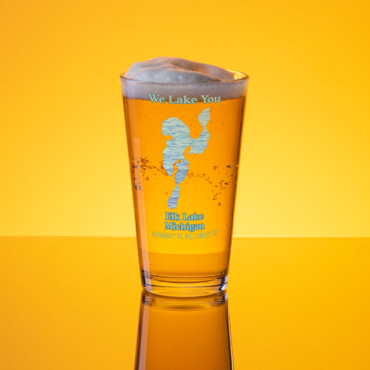 Elk Lake 16 oz Pint Glass