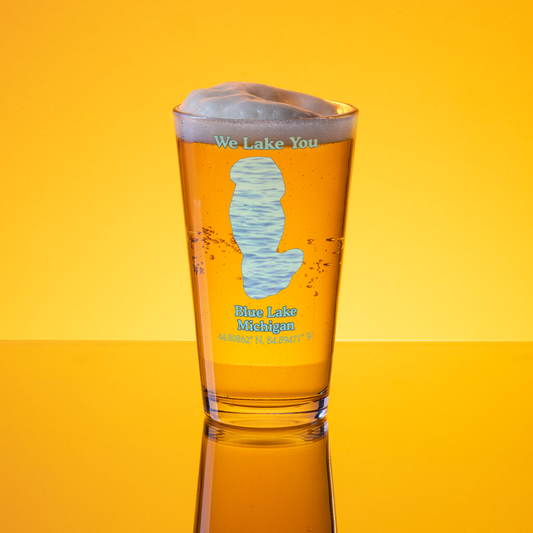 Blue Lake 16 oz Pint Glass