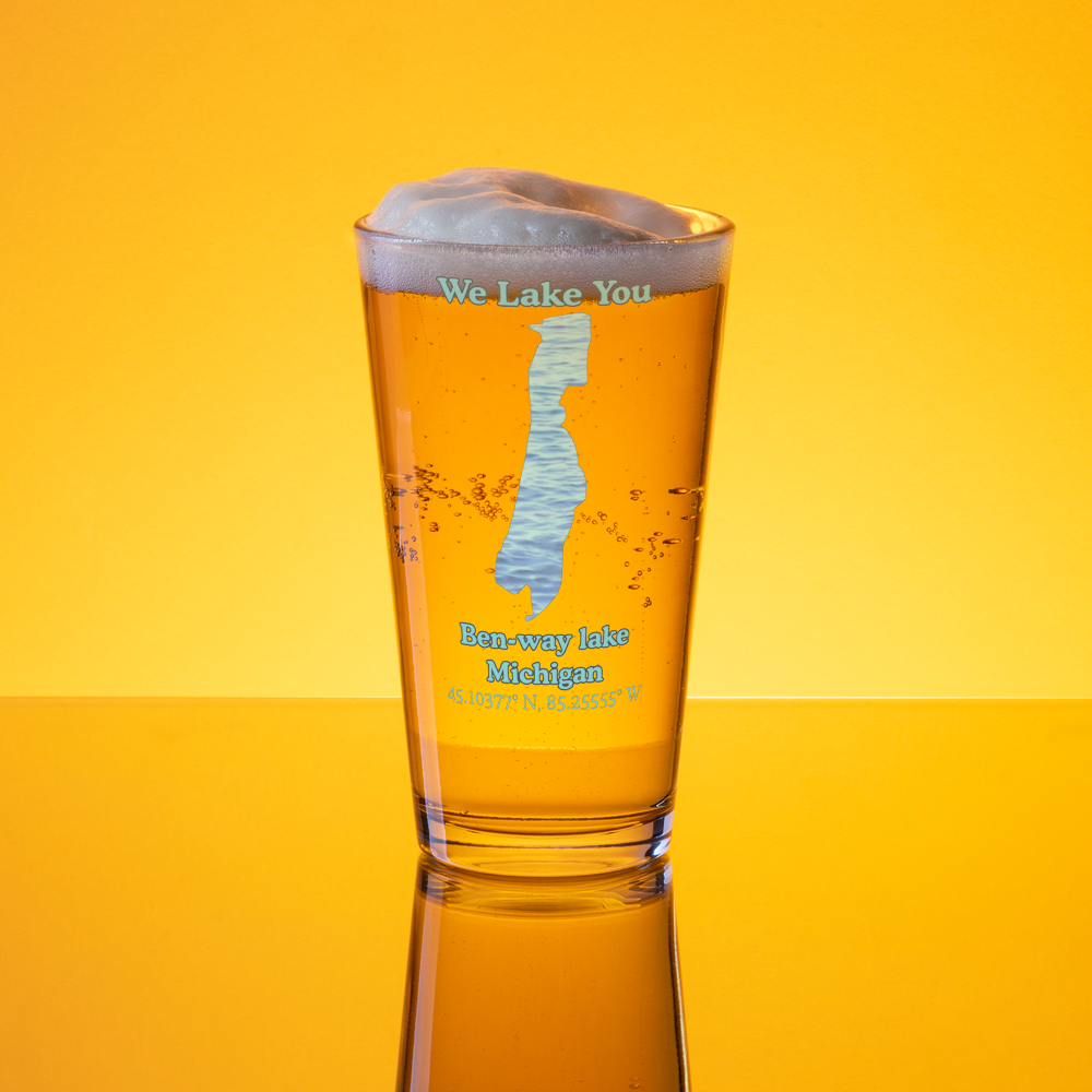 Ben-way lake 16 oz Pint Glass