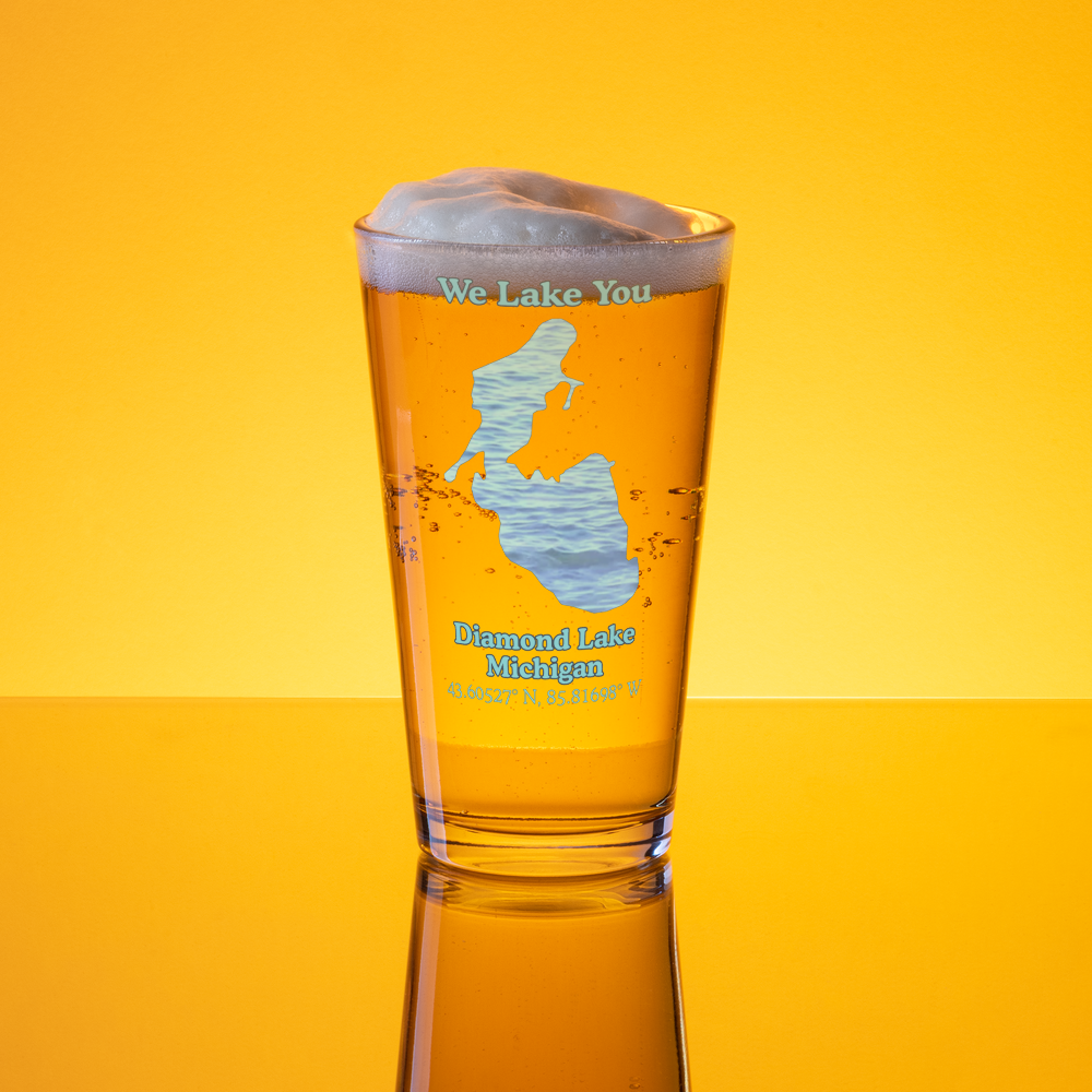 Diamond Lake 16 oz Pint Glass