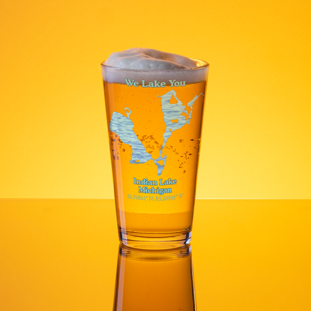 Indian Lake 16 oz Pint Glass