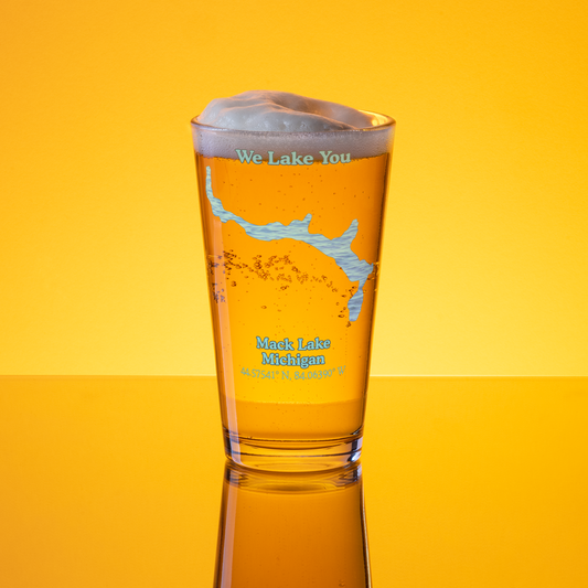 Mack Lake 16 oz Pint Glass