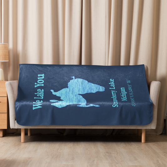 Strawberry Lake Sherpa Blanket