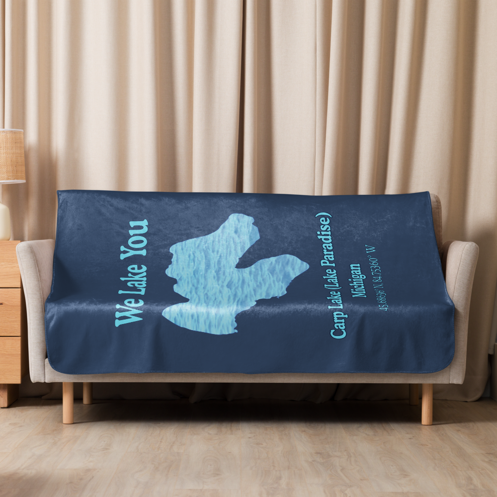 Carp Lake (Lake Paradise) Sherpa Blanket