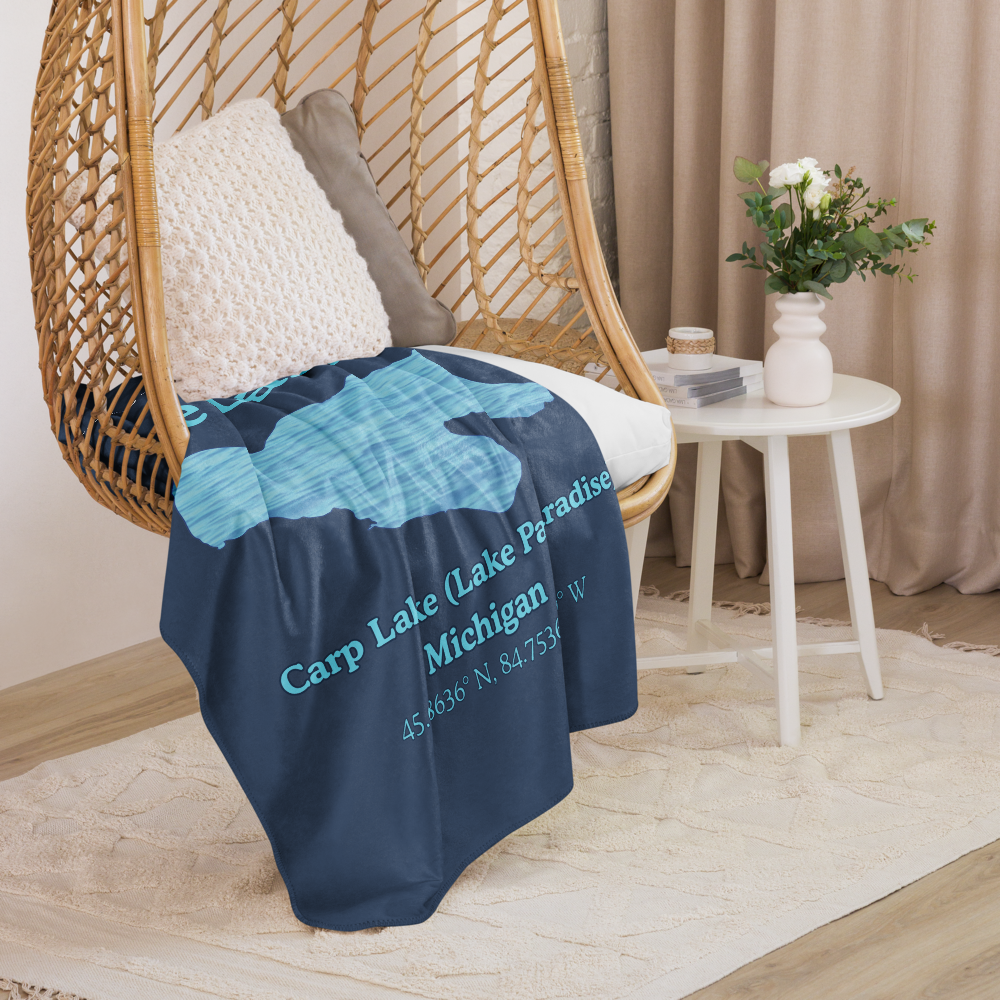 Carp Lake (Lake Paradise) Sherpa Blanket