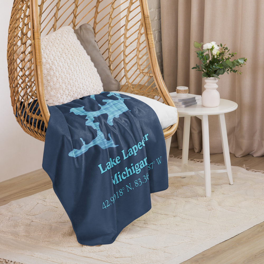 Lake Lapeer Sherpa Blanket